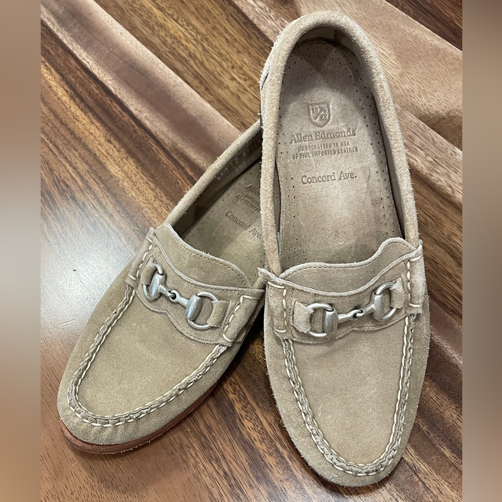 Allen Edmonds Concord Ave Horse bit Loafer Suede Size 8.5